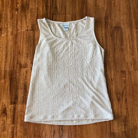 Vintage Chico's 1990’s Textured Tank Top Blouse Size 1 Like New - Picture 1 of 5